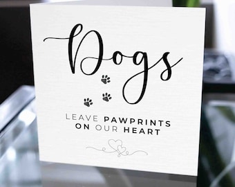 Dog Loss Card, Dog Sympathy Card, Rainbow Bridge Card, Pet Loss Card, Pet Memorial Card, Dog Bereavement Card, Pet Bereavement Card