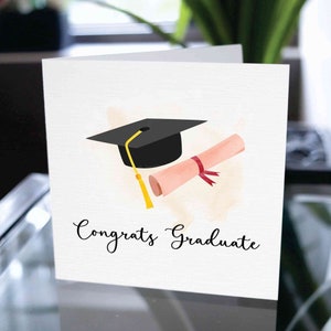 Carte d'obtention du diplôme, cadeau de carte d'obtention du diplôme, carte mignonne d'obtention du diplôme, carte de voeux pour l'obtention du diplôme, carte-cadeau, félicitations pour la carte d'obtention du diplôme