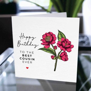 Tarjeta de cumpleaños para prima, tarjeta de feliz cumpleaños para prima, tarjeta de feliz cumpleaños para prima, regalo de cumpleaños para prima, tarjeta de regalo para prima