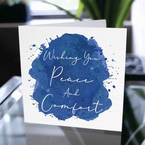 Carte de perte, carte de sympathie, carte de sympathie aquarelle, carte perdue, carte commémorative, carte de deuil, carte de deuil