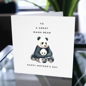 Gelukkige Moederdagkaart, Moederdagkaart, Moederdagcadeau voor mama, Leuke Moederdagkaart voor mama, tot een geweldige Mama Bear-kaart, voor mama