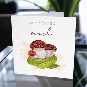 Missing You Card, Quitter Job Card, Félicitations pour une nouvelle carte de travail, Happy Retirement Card, Retirement Gift, Funny Mushroom Pun Card