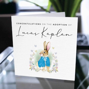 Cartão de adoção personalizado para meninos, cartão de adoção personalizado, cartão de adoção personalizado, criança adotiva, pais adotivos, novo cartão de bebê