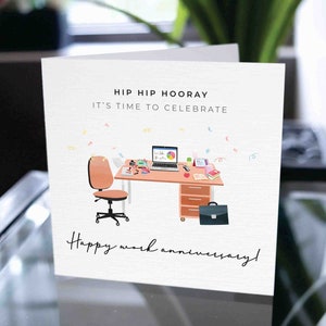 Joyeux anniversaire de travail, carte d'appréciation d'entreprise, carte d'appréciation du personnel, carte d'appréciation d'employé, carte d'appréciation d'entreprise