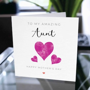 Carte de fête des mères heureuse, carte de fête des mères pour tante, jolie carte de fête des mères pour tante, carte pour tante, carte pour tante, pour tante, pour tante