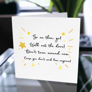 Funny New Job Card, Congratulations on Your New Job Card, Staff New Job Card, Employee New Job Card, Funny Leaving for a New Job Card