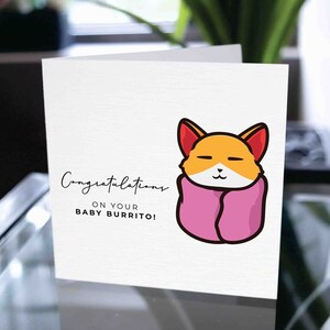 Funny Baby Burrito Card, Pregnancy Card, New Baby Card, Baby Shower Card, Pregnancy Card, Baby Congratulations Card, Expecting Card
