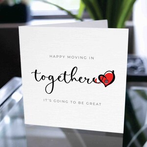 Carte de pendaison de crémaillère, Happy 1st Home Together, First Home Together Card, Moving in with Boyfriend Card, Emménagement avec Girlfriend Card