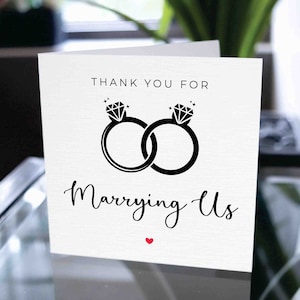 Tarjeta de oficiante de boda de agradecimiento, tarjeta de sacerdote de agradecimiento, tarjeta de pastor de agradecimiento, invitado de boda de agradecimiento, tarjeta de agradecimiento por casarse con nosotros