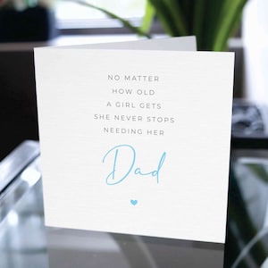 Carte fille à papa, carte mignonne pour papa, carte de joyeux anniversaire pour papa, cadeau d’anniversaire pour papa, carte pour père, pour papa, carte de fête des pères