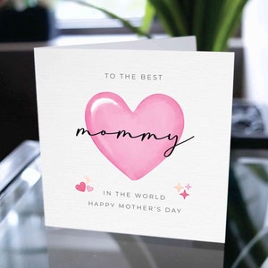 Tarjeta del Día de la Madre Feliz, Tarjeta del Día de la Madre para Mamá, Tarjeta del Día de la Madre para Mamá, Tarjeta Linda del Día de la Madre para la Madre, Tarjeta para la Mejor Mamá