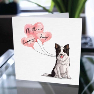Carte de fête des mères border collie, carte de fête des mères pour maman chien, carte de fête des mères pour maman fourrure, carte de maman border collie