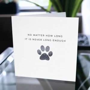 Carte de perte d’animal de compagnie, carte de sympathie la plus profonde, carte de condoléances, carte de grief, carte de deuil, carte de perte de chien, carte de perte de chat