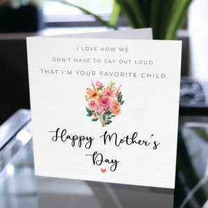 Tarjeta feliz del Día de la Madre, Tarjeta del Día de la Madre para mamá, Tarjeta divertida del Día de la Madre para mamá, Tarjeta para madre, Tarjeta para mamá, Tarjeta para mamá