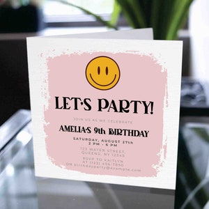 Carte d'invitation personnalisée, Cartes d'invitation pour un événement, Faire-part de fête d'anniversaire, Carte d'invitation d'anniversaire personnalisée, Vous êtes invité