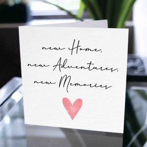 Housewarming Card, Housewarming Gift, Gefeliciteerd met je nieuwe huis, Happy 1st Home, New Home New Adventures New Memories Card