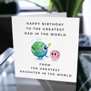 Gelukkige verjaardagskaart voor papa, verjaardagskaart voor papa, verjaardagscadeau voor papa, beste vader ter wereld kaart van dochter