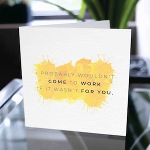 Coworker Thank You Card, Thank You Card for Boss, Leader Appreciation Card, Chief Thank You Card, Boss Gift, Leader Gift, Chief Gift