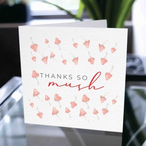 Carte de champignon de remerciement, carte de remerciement, cadeau de remerciement, carte d'appréciation pour lui, carte d'appréciation pour elle, pour papa, pour maman
