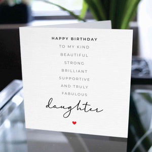 Carte d'anniversaire pour fille, carte de joyeux anniversaire pour fille, carte de joyeux anniversaire pour fille, cadeau d'anniversaire pour fille, fille de cadeau d'anniversaire