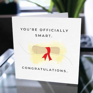 Félicitations drôles sur la carte d'obtention du diplôme, carte d'encouragement, carte de remise des diplômes, carte de réussite, cadeau de remise des diplômes, carte de remise des diplômes heureuse