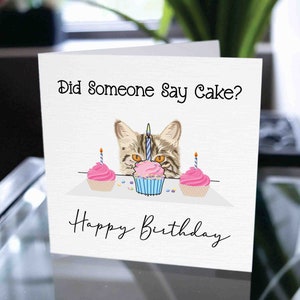 Carte d’anniversaire pour chat, carte d’anniversaire drôle de jeu de mots, carte d’anniversaire mignonne, anniversaire de chat, anniversaire de chat drôle, cadeau d’anniversaire de chat