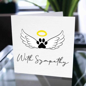 Carte de perte de chien, carte de sympathie pour chien, carte d’ange de chien, carte de perte d’animal de compagnie, carte commémorative pour animaux de compagnie, carte de deuil de chien, carte de deuil d’animal de compagnie
