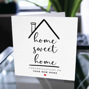 Carte de pendaison de crémaillère, Cadeau de pendaison de crémaillère, Félicitations pour votre nouvelle maison, Bonne 1ère maison, Nouvelle carte