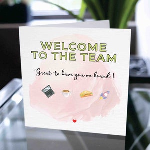 Bienvenue dans la carte d'équipe, carte de bienvenue d'entreprise, carte de bienvenue pour l'équipe, carte de bienvenue du personnel, carte de bienvenue professionnelle, carte de bienvenue de l'équipe mignonne