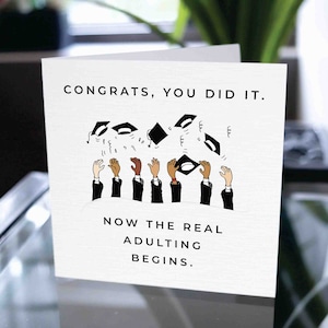 Felicitaciones divertidas por la tarjeta de graduación, tarjeta de estímulo, tarjeta de graduación, tarjeta de logro, regalo de graduación, tarjeta de graduación feliz