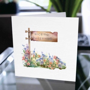 Piacere di conoscerti carta, carta di inaugurazione della casa, regalo di inaugurazione della casa, biglietto di auguri, carta dei nuovi vicini, carta per i vicini appena trasferiti