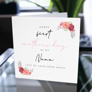 Bonne première carte de fête des mères, carte de fête des mères personnalisée pour grand-mère, carte de fête des mères personnalisée pour grand-mère, pour grand-mère, pour grand-mère