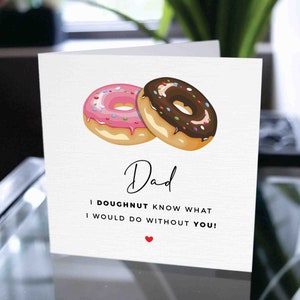 Lustige Geburtstagskarte für Papa, Geburtstagsgeschenk für Papa, Geburtstag für Papa, Karte für Papa, Happy Fathers Day Donut Karte, Vatertagsgeschenk