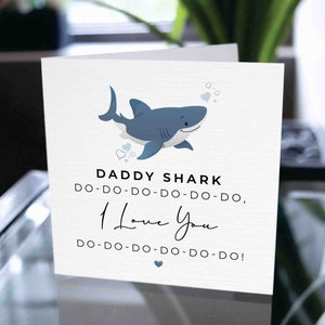 Vader's Gift Shark Card, kaart voor papa, grappige verjaardagskaart voor papa, verjaardagscadeau voor papa, kaart voor vader, vaderdagkaart
