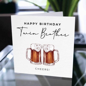 Geburtstagskarte für Bruder, alles Gute zum Geburtstagskarte für Geschwister, alles Gute zum Geburtstagskarte für Bruder, Geburtstagsgeschenk für Bruder, für Zwillingsbruder