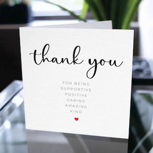 Carte de remerciement, carte de remerciement pour un ami, carte d'appréciation d'un ami, carte de remerciement d'un ami, carte d'appréciation pour un ami, cadeau de remerciement