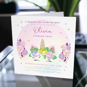 Carte d'invitation personnalisée, Cartes d'invitation pour un événement, Faire-part de fête d'anniversaire, Carte d'invitation d'anniversaire personnalisée, Vous êtes invité