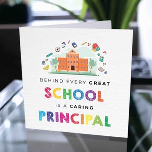 Principal Thank You Card, Thank You Card for Principal, Principal Appreciation Card, Custom Principal Card, Personalize card, Principal Gift