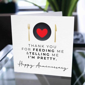 Tarjeta de aniversario para él, tarjeta de aniversario para novio, regalo de marido maestro chef, tarjeta para él, regalo de aniversario, tarjeta de aniversario linda