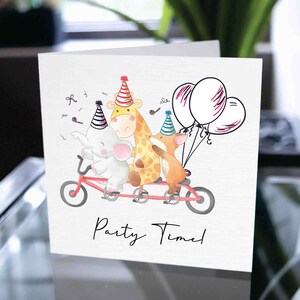 Carte drôle de joyeux anniversaire, carte de joyeux anniversaire, carte de fête d’animal de joyeux anniversaire, carte de plante d’anniversaire drôle, carte de temps de fête de joyeux anniversaire