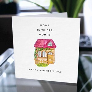Tarjeta feliz del día de la madre, tarjeta del día de la madre, tarjeta del día de la madre para mamá, tarjeta linda del día de la madre para mamá, el hogar es donde mamá está tarjeta