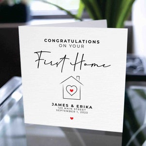 Aangepaste Housewarming Card, Happy 1st Home Together, First Home Together Card, intrekken met vriendkaart, intrekken met vriendinkaart