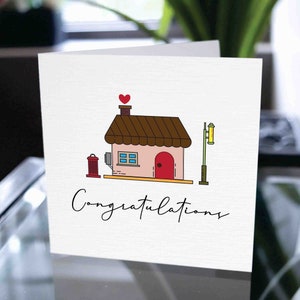 Housewarming-kaart, gefeliciteerd met je nieuwe huis, gefeliciteerd met je nieuwe huis, gelukkig 1e huis, nieuwe thuiskaart