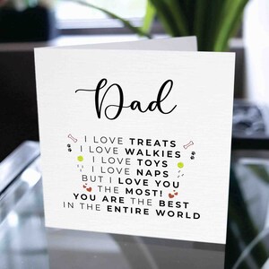 Hond papa kaart, hond minnaar kaart, hond papa kaart, kaart van de hond, voor hond papa kaart, bont papa kaart, voor papa van hond
