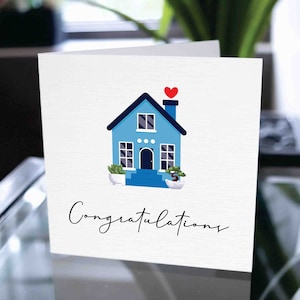 Housewarming-kaart, gefeliciteerd met je nieuwe huis, gefeliciteerd met je nieuwe huis, gelukkig 1e huis, nieuwe thuiskaart