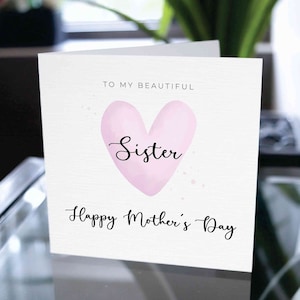 Mother's Day Card, Mother's Day Card For Sister, Happy Mother's Day Card For Sister, Cute Mother's Day Card For Sister, Gift For Sister