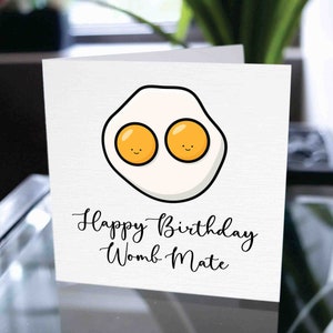 Zwillinge Geburtstagskarte, alles Gute zum Geburtstagskarte für Zwillinge, lustige Ei Wortspiel Geburtstagskarte für Zwillinge, Geburtstagsgeschenk für Zwillinge, für Zwillinge