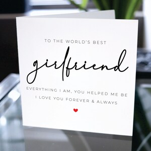 Carte d’anniversaire pour petite amie, carte d’anniversaire pour petite amie, carte de joyeux anniversaire pour elle, cadeau d’anniversaire pour elle, cadeau d’anniversaire pour elle