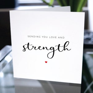 Carte Je vous envoie de l'amour et de la force, Une pensée pour vous, une carte de positivité, une carte d'encouragement, une carte de motivation, une carte de sympathie pour un ami