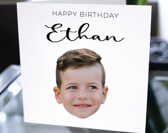 Tarjeta de cara personalizada, tarjeta de cara personalizada, tarjeta de felicitación personalizada, tarjeta de cumpleaños personalizada, regalo personalizado para él, regalo personalizado para ella, para mamá papá
